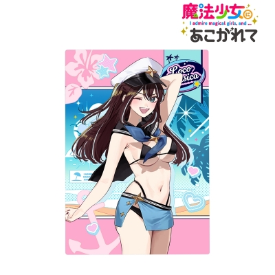 【グッズ-置きもの】TVアニメ「魔法少女にあこがれて」 千種みのりさんイラスト ロコムジカ 水着ver. B6メタルアートパネル