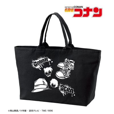 【グッズ-バッグ】名探偵コナン 江戸川コナン&世良真純 グラフィティモチーフ BIGジップトートバッグ