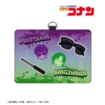 【グッズ-パスケース】名探偵コナン 松田陣平&萩原研二 グラフィティモチーフ ネックストラップ付き2ポケットパスケース