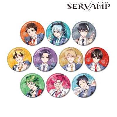 【グッズ-バッチ】『SERVAMP-サーヴァンプ-』 田中ストライク先生 描き下ろし 学園風ver. トレーディング缶バッジ【アニメイト特典付】