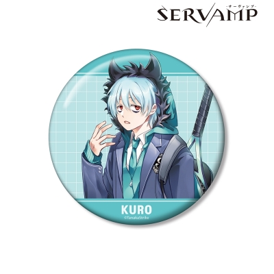 【グッズ-バッチ】『SERVAMP-サーヴァンプ-』 田中ストライク先生 描き下ろし クロ 学園風ver. 100mm缶バッジ【アニメイト先行販売】