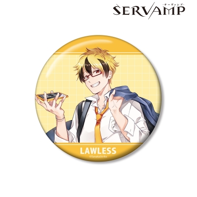 【グッズ-バッチ】『SERVAMP-サーヴァンプ-』 田中ストライク先生 描き下ろし ロウレス 学園風ver. 100mm缶バッジ【アニメイト先行販売】