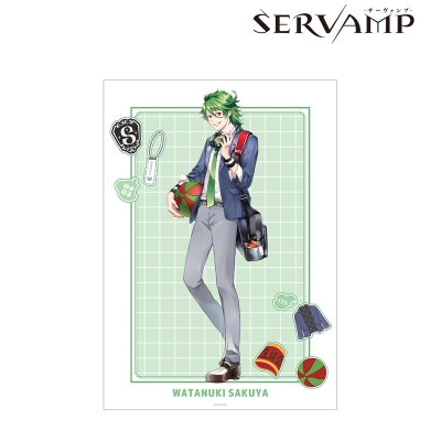 【グッズ-ポスター】『SERVAMP-サーヴァンプ-』 田中ストライク先生 描き下ろし 綿貫桜哉 学園風ver. A3マット加工ポスター【アニメイト先行販売】