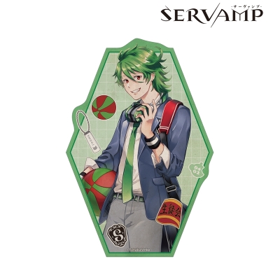 【グッズ-ステッカー】『SERVAMP-サーヴァンプ-』 田中ストライク先生 描き下ろし 綿貫桜哉 学園風ver. ダイカットステッカー【アニメイト先行販売】
