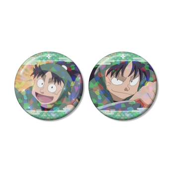 グッズ-バッチ】忍たま乱太郎 七松小平太 場面写ホログラム缶バッジ2個 