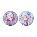 【グッズ-バッチ】ノーゲーム・ノーライフ 描き下ろし 白 和装ver.&チャイナドレスver. グリッター缶バッジ2個セット【アニメイト先行販売】の画像