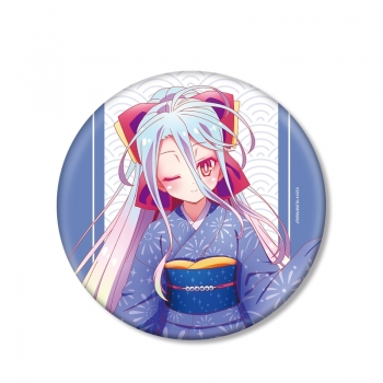 グッズ-バッチ】ノーゲーム・ノーライフ 描き下ろし 白 和装ver. BIG缶 