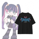 【グッズ-Tシャツ】『New PANTY & STOCKING with GARTERBELT』 描き下ろし ストッキング モデルver. 着用BIGシルエットTシャツ Bユニセックス(サイズ/M)の画像