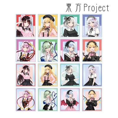 【グッズ-カード】東方Project 松本能人イラスト ガーリーファッションver. トレーディングアクリルカード