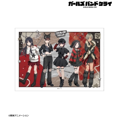 【グッズ-ポスター】ガールズバンドクライ 描き下ろし トゲナシトゲアリ 集合 パンクファッションver. A3マット加工ポスター