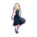 【グッズ-ステッカー】ラブライブ!サンシャイン!! 描き下ろし 小原鞠莉 チェックワンピース衣装ver. ダイカットステッカーの画像