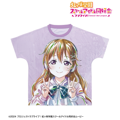 【グッズ-Tシャツ】ラブライブ!虹ヶ咲学園スクールアイドル同好会 描き下ろし 近江彼方 ミラクル STAY TUNE! Ani-Art フルグラフィックTシャツユニセックス(サイズ/S)