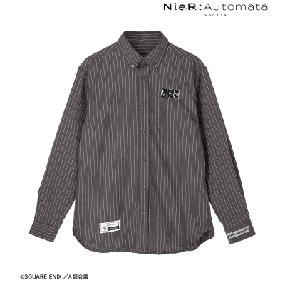アニメ「NieR:Automata Ver1.1a」 2B ar-Unity イメージモチーフ 刺繍ボタンダウンシャツ(ユニセックス)
