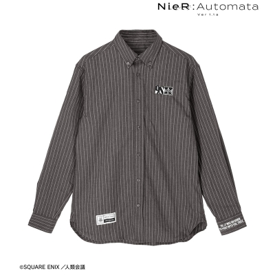 アニメ「NieR:Automata Ver1.1a」 9S ar-Unity イメージモチーフ 刺繍ボタンダウンシャツ(ユニセックス)