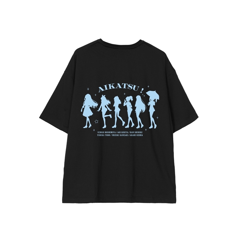 【グッズ-Tシャツ】アイカツ！ 10th STORY ～未来へのSTARWAY～ 描き下ろし 集合 歩みver. BIGシルエットTシャツユニセックス(サイズ/M)