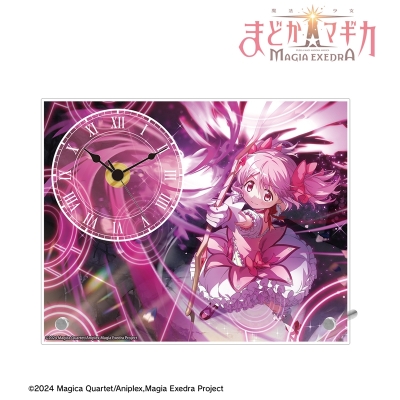 【グッズ-時計】魔法少女まどか☆マギカ Magia Exedra 鹿目まどか アクリルスタンド時計