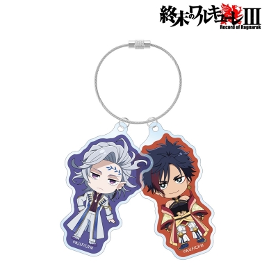 【グッズ-キーホルダー】終末のワルキューレIII ハデス&始皇帝 ちびキャラ 2連ワイヤーBIGアクリルキーホルダー