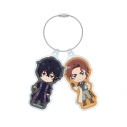 【グッズ-キーホルダー】終末のワルキューレIII ベルゼブブ&ニコラ・テスラ ちびキャラ 2連ワイヤーBIGアクリルキーホルダーの画像