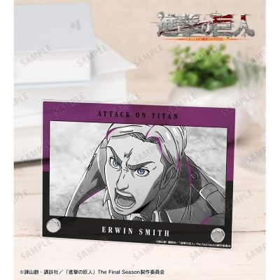 【グッズ-置きもの】TVアニメ『進撃の巨人』 エルヴィン Ani-Art BLACK LABEL 第3弾 A6アクリルパネル