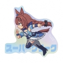 【グッズ-ステッカー】アニメ『ウマ娘 シンデレラグレイ』 スーパークリーク ちびとこ オーロラダイカットステッカーの画像