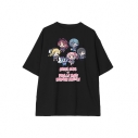 【グッズ-Tシャツ】『劇場版 魔法少女まどか☆マギカ〈ワルプルギスの廻天〉』 ANGEL BLUEコラボ 集合 ちびキャラ BIGシルエットTシャツユニセックス(サイズ/M)の画像