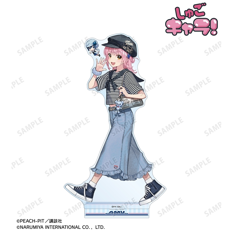 【グッズ-スタンドポップ】『しゅごキャラ!』 ナルミヤキャラクターズコラボ チェリ子さんイラスト 日奈森 あむ pom ponette BIGアクリルスタンド