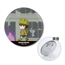 【グッズ-バッチ】HUNDRED LINE -最終防衛学園- 銀崎晶馬 ちびとこ 3WAY缶バッジの画像