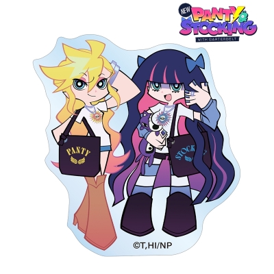 【グッズ-ステッカー】『New PANTY & STOCKING with GARTERBELT』 描き下ろし パンティ&ストッキング モデルver. アクリルステッカー ver.A