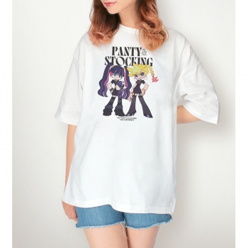 グッズ-Tシャツ】『New PANTY ＆ STOCKING with GARTERBELT』 描き PANTY & STOCKING with GARTERBELT Tシャツ L