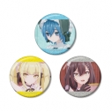 【グッズ-バッチ】TVアニメ「死亡遊戯で飯を食う。」 青井&金子&黒糖 場面写グリッター缶バッジ3個セットの画像