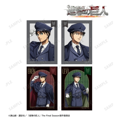 【グッズ-ブロマイド】TVアニメ『進撃の巨人』 描き下ろし エレン&リヴァイ 看守ver. ブロマイド4枚セット【アニメイト先行販売】