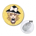 【グッズ-バッチ】東方Project 霧雨魔理沙 ちょこんと! 3WAY缶バッジの画像