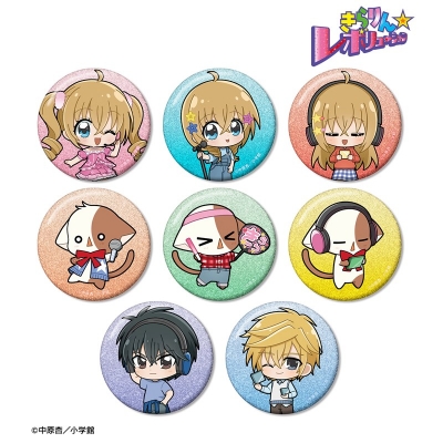 【グッズ-バッチ】きらりん☆レボリューション トレーディング ちびキャラ 音楽ver. グリッター缶バッジ【特典付】