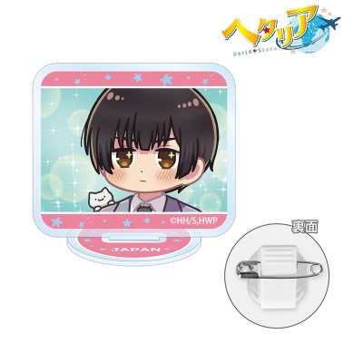 【グッズ-バッチ】アニメ「ヘタリア World★Stars」 日本 ゆるコマ アクリルスタンドマルチバッジ