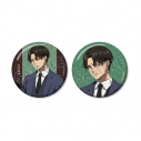 【グッズ-バッチ】TVアニメ『進撃の巨人』 リヴァイ グリッター缶バッジ2個セット vol.2の画像