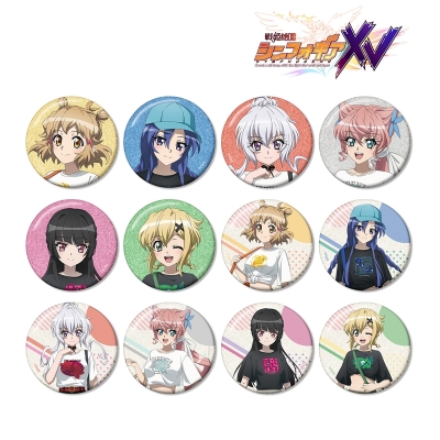 【グッズ-バッチ】戦姫絶唱シンフォギアXV 描き下ろし 私服ver. トレーディンググリッター缶バッジ【特典付】