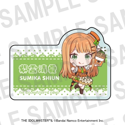 【グッズ-バッチ】学園アイドルマスター ×ばくだん焼本舗 プレートバッジ 紫雲清夏