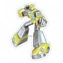 【グッズ-ステッカー】トランスフォーマー TRANSFORMERS×電Q ダイカットステッカー バンブルビーの画像