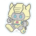 【グッズ-ステッカー】トランスフォーマー TRANSFORMERS×電Q ダイカットステッカー バンブルビー(ミニキャラ)の画像