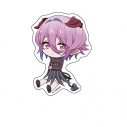 【グッズ-ステッカー】TVアニメ『カナン様はあくまでチョロい』 ぺたん娘ダイカットステッカー ミエル・ゼブルの画像