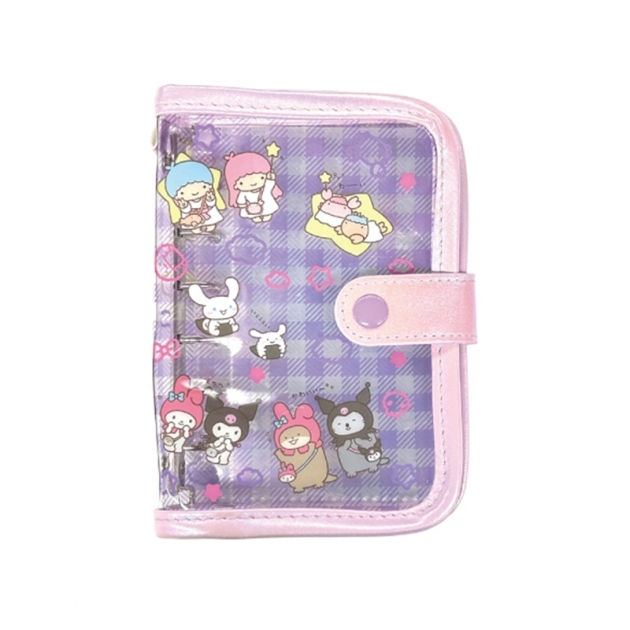 【グッズ-ファイル】なんでもいきもの×サンリオキャラクターズ シールバインダー (パープル)