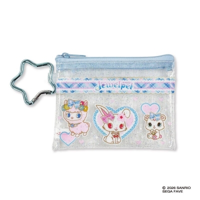 【グッズ-ポーチ】ジュエルペット ミニクリアポーチ ブルー