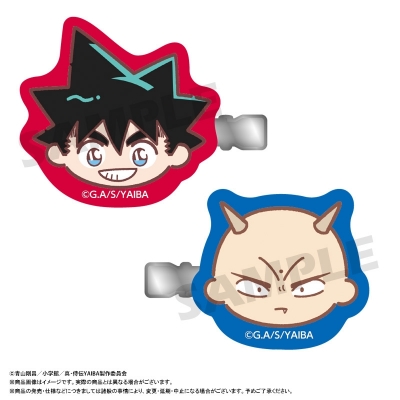 【グッズ-ヘアバンド】TVアニメ『真・侍伝YAIBA』 ゆるころフェイス ヘアクリップセット A 鉄 刃&鬼丸 猛