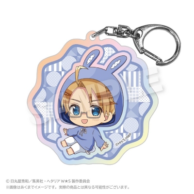 【グッズ-キーホルダー】ヘタリア World★Stars ホログラムキーホルダー アニマルパーカーver. アメリカ