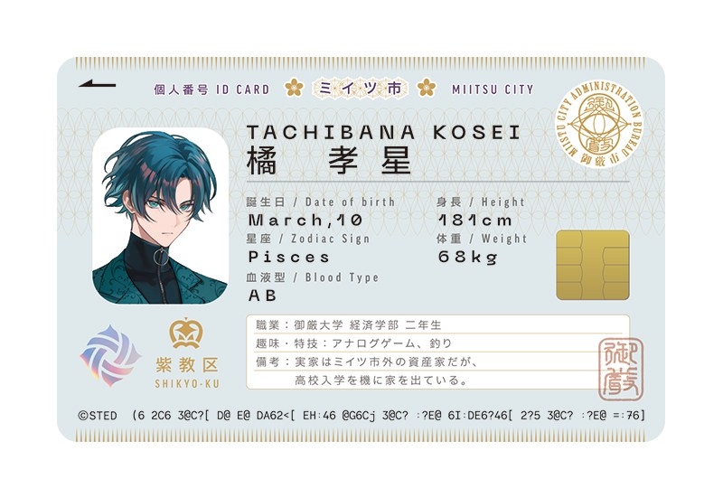 [굿-스티커] 스트레인지 에덴 시티즌 카드 스타일 스티커/코세이 타치바나