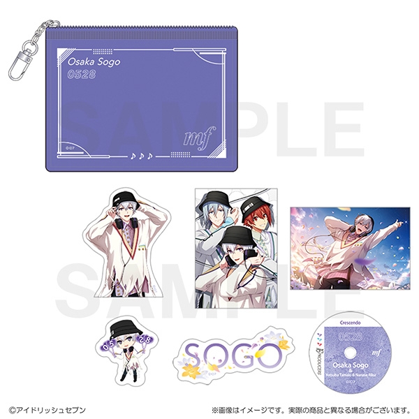 【グッズ-ステッカー】アイドリッシュセブン 16PRODUCERS　クリアポーチ付きステッカーセット　逢坂壮五