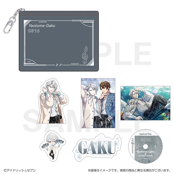 【グッズ-ステッカー】アイドリッシュセブン 16PRODUCERS　クリアポーチ付きステッカーセット　八乙女楽