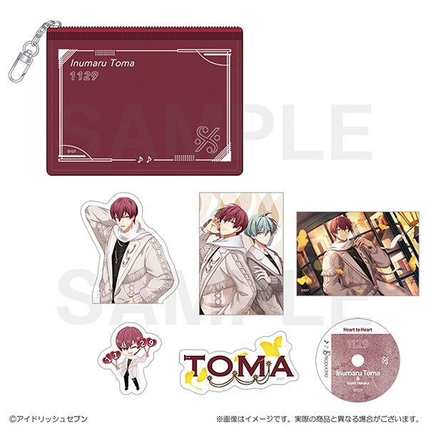 【グッズ-ステッカー】アイドリッシュセブン 16PRODUCERS　クリアポーチ付きステッカーセット　狗丸トウマ