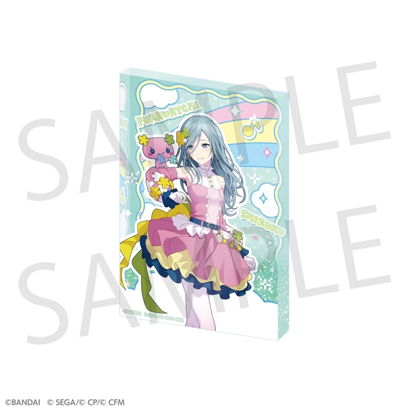 【グッズ-置きもの】プロジェクトセカイ カラフルステージ！ feat. 初音ミク×たまごっち グリッターアクリルパネル 日野森 雫×ふらわっち