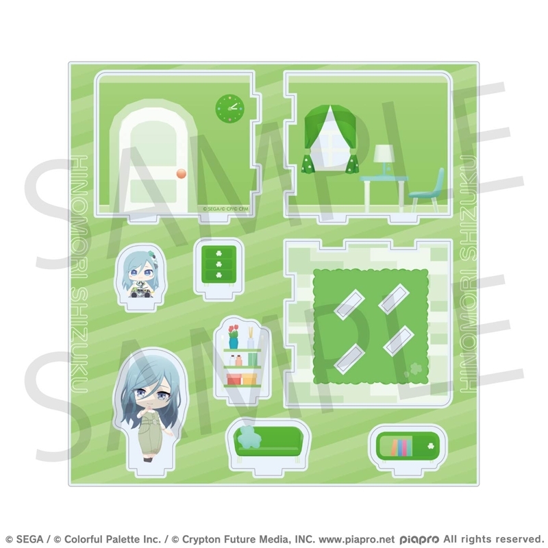 【グッズ-スタンドポップ】プロジェクトセカイ カラフルステージ！ feat. 初音ミク マイセカイ アクリルルームジオラマ かがやくクローバールームシリーズ 日野森 雫